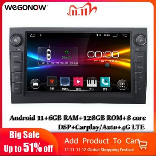 DSP IPS 8 '' Android 10.0 quad Core 4GB RAM 64GB ROM Car DVD Player GPS Map WIFI Bluetooth Radio For Audi A4 S4 RS4 2002-2008
