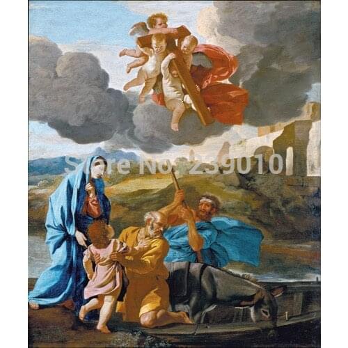 Classical Christian angel oil painting on Canvas religion figure oil painting canvas prints hotel decoration picture