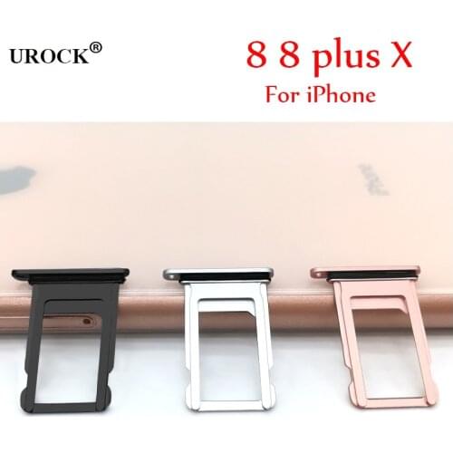 For iPhone X 8 Sim Card Tray Micro SD Holder Slot For iPhone 8 Plus Sim Card Tray with free Open Eject Pin Key Can print IMEI