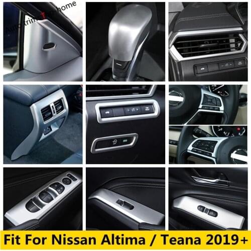 ABS Matte Head Lights Lamp Button / Air Conditioning AC Vent Outlet Cover Trim Accessories For Nissan Altima / Teana 2019 - 2021