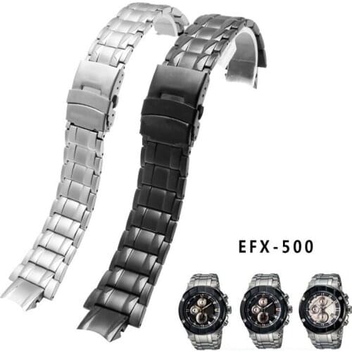High Quality Metal WatchBand Strap Bracelet For Casio EDIFICE EFX-500D EFX500D EFX-500 Smartwatch Stainless Steel Watchbands