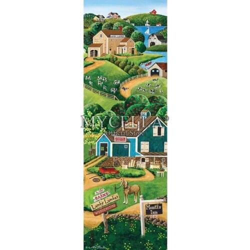 Cartoon Diamond Embroidery Barns Farm Landscape 5D Diy Diamond Painting Cross Stitch Full Mosaic Sets Wall Stickers Home Decor