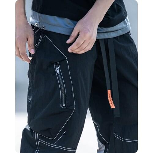 Mens clothes Harajuku multifunctional Hiphop trousers Cargo Pants Jogger Safari Style loose comfortable Multiple pockets