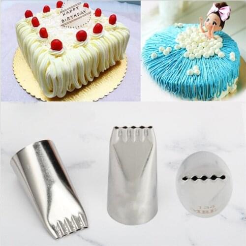 Five Hole Lines Drawing Icing Piping Tips Noodles Cake Cream Nozzle Stainless Steel Tabs Fondant Cake Decorating Tools