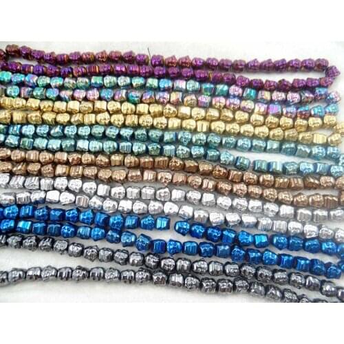 Natural Quartz crystal Titanium Hematite Sakyamuni Loose Beads loose beads pendant for diy jewelry making Accessories15'' A13