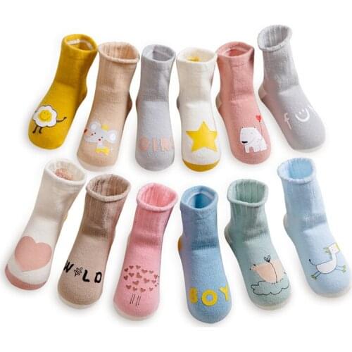 3 Pairs /Lot Cartoon Socks Baby Socks Cotton Loose Mouth Comfortable Children Socks infant boy girl Accessories