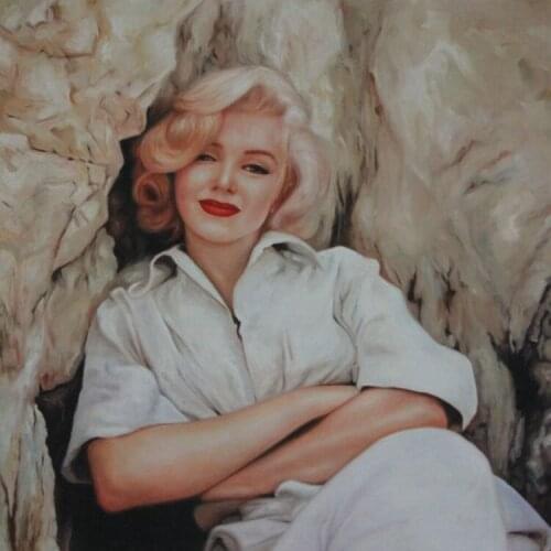 Wholesale Sexy Star Marilyn Monroe Oil Painting On Canvas Hot Movie Star Marilyn Monroe Abstract Portrait Oil Paintings