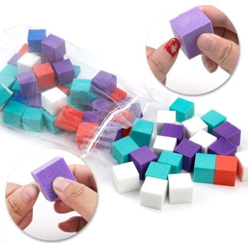 Nail File Buffer Colorful Sanding Sponge Grinding Polishing Double-sided Mini Irregular Nail Art Polishing Manicure Salon Tool