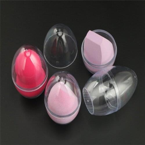 1pcs Transparent Powder Puff Drying Holder Travel Face Powder Beauty Makeup Cosmetic Puff Case Puff Sponge Egg Storage Box