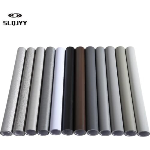 Student dormitory gray wallpaper self-adhesive bedroom living room solid color wallpaper waterproof furniture renovation sticker