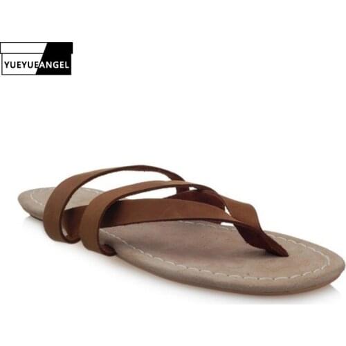 Men Vintage Gladiator Sandals Breathable Outdoor Slippers Summer Leisure Flat Beach Flip Flops Rome Sandals Male Plus Size