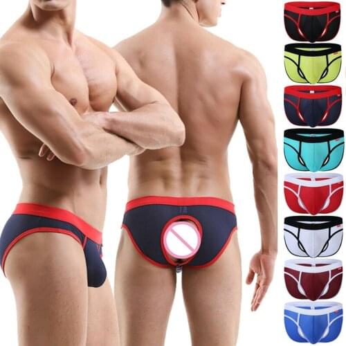 Sexy Mens Underwear Jock Strap Open Butt Penis Pouch Male Thongs G-Strings Mesh Hollow Out Backless Gay Panties Jockstraps Tanga