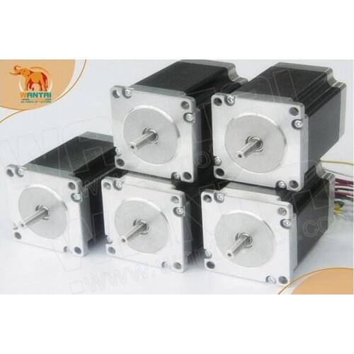 Wantai 5PCS Nema23 Stepper Motor Dual Shaft 57BYGH115-003B dual shaft 3.0A 3Nm 425oz-in 115mm Embroidery Pump