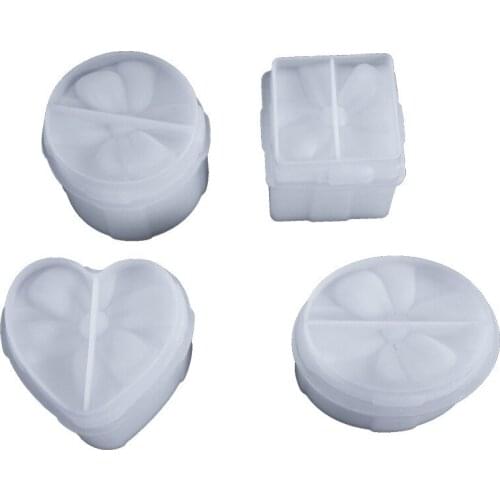 Diy Crystal Storage Box Silicone Mould for Mothers Day Glue Drop Mould Pendulum Decorative Ornaments Heart-shaped Bow Gift Box