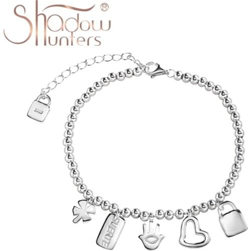 SHADOWHUNTERS High Quality 925 Sterling Silver Charms Ball Bracelet For Women Luxury Jewelry Lucky Bracelets Love Gifts Pulsera