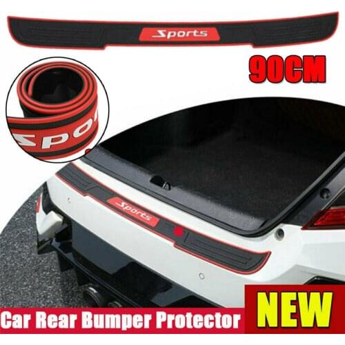 Universal 90CM Car Rear Door Guard Bumper Protector Scratch Rubber Sticker Bar Black Auto Anti Kick Strips Car Styling