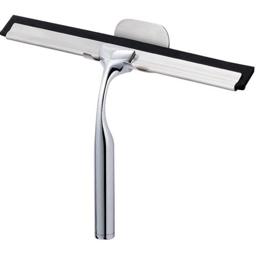 All-Purpose Shower Squeegee for Shower Doors, Bathroom, Window and Car Glass - Stainless Steel