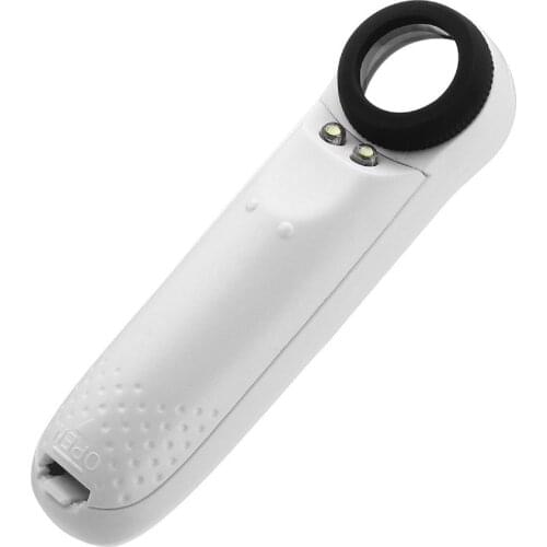 40X Magnifying Magnifier Glass Jeweler Eye Jewelry Loupe Loop With 2 LED Light Hand Held Magnifying Glass