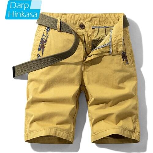 High-quality Summer New Casual Shorts Mens Casual Loose Five-point Pants Mens Shorts Pure Cotton Solid Color Casual Fashion