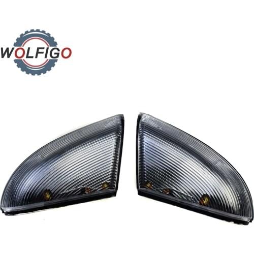 WOLFIGO Front Left Right Mirror Turn Signal Light Lamp For 2009-2014 Dodge Ram 1500 & 2010-2014 2500 68064949AA 68064948AA