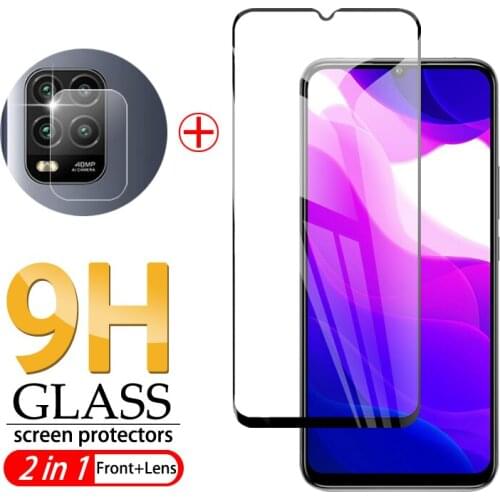 2 IN 1 Lens Glass Screen Protector For Xiaomi Mi 10 Lite 5G Safety Tempered Glass For Xiaomi Mi 10 Lite 5G Protective Glass Film