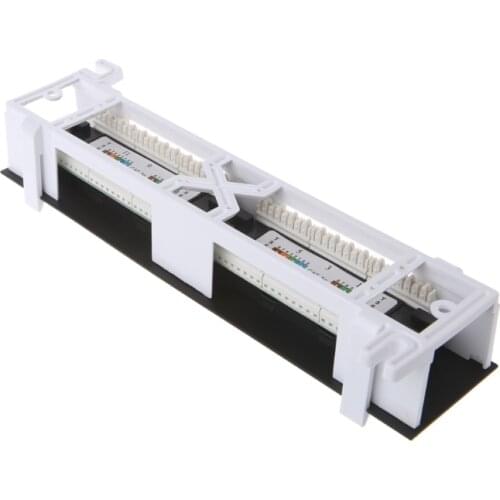 12 Port CAT5 CAT5E Patch Panel RJ45 Networking Wall Mount Rack Mount Bracket P82A