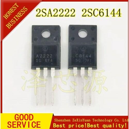 20pcs/lot New 2SA2222 & 2SC6144 TO-220F (10 x A2222 + 10 x C6144) Silicon PNP Power Transistor