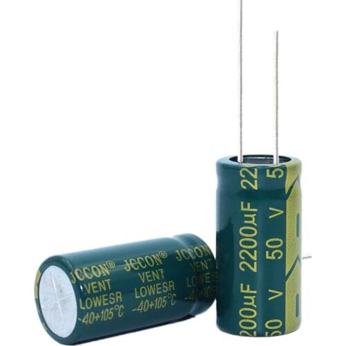 5pcs High frequency low resistance aluminum electrolytic capacitor 50v2200UF 2200uf50v volume: 16x30