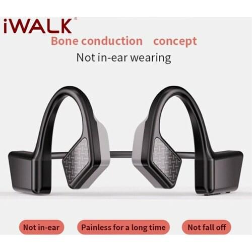 IWALK Bone Conduction Wireless headsets BT 5.0 Binaural Earbuds Stereo Noise Reduction HIFI Sound Earphone Gaming Earphone