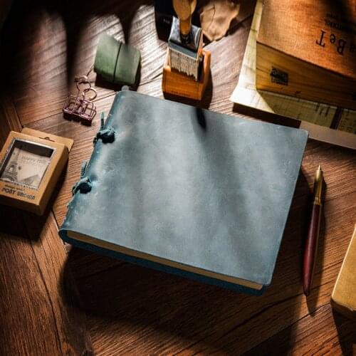 Hot Sale 100% Genuine Leather Notebook Handmade Vintage Cowhide Diary Journal Sketchbook Planner