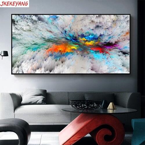 Large 5D Diy diamond painting Colored clouds Diamond Mosaic Rhinestone Embroidery cross stitch Y3830