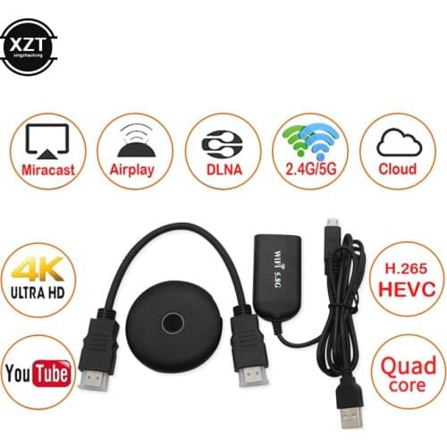 Chromecast Anycast 2.4G/5G 4K Miracast HDMI-compatible TV Stick Wifi AirPlay Dongle Mirror Receiver for IOS Android Smartphones