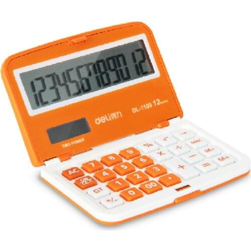 DL 1109A calculator 12 - bit color portable solar calculator mini - pocket educational quipment