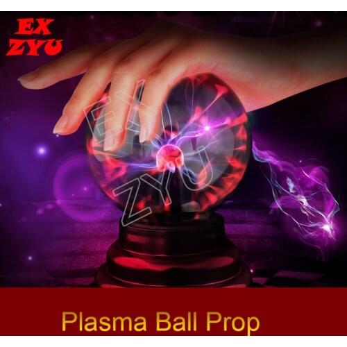 EXZYU Magic Plasma Ball Prop Sequence or simultaneous version real escape room game touch the plasma ball for certain time
