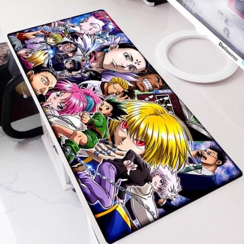 Gaming Keyboard Mouse Pad PC Gamer Accessories Desk Mat Hunter X Hunter Mouse Mats Cute Anime Mausepad Xxl Computer Rugs 900x400