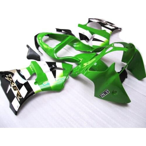 Custom Painting Injection Motorcycle Parts for Kawasaki Ninja ZX6R fairing kit 2000 2001 2002 green black set zx6r 00 01 02 YH53