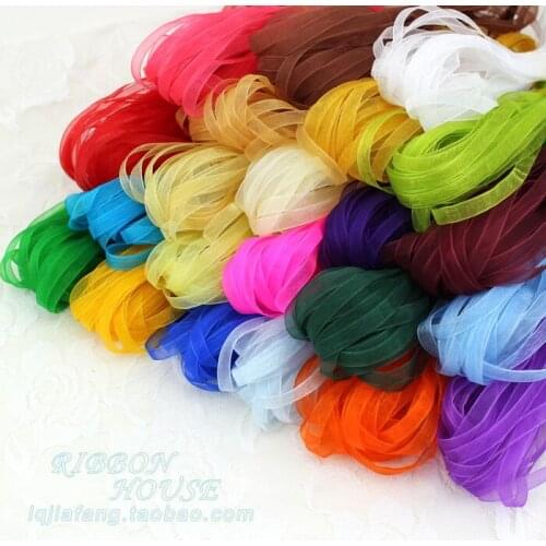 10 meters/lot) 1/8''(3mm) organza ribbons wholesale gift wedding Christmas decoration wrapping ribbons