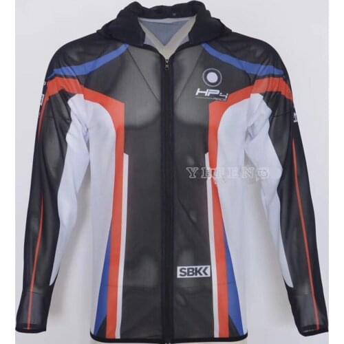 Anti-UV Hoodie for BMW HP Motorcycle Motorrad Team Riding Zip Sweatshirt Sun Protection Clothing
