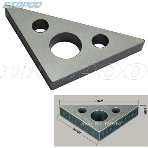 45 Degree Aluminum Alloy Carpenter Workshop Aluminum Inch Alloy 45 Degree Angle Ruler Triangle Woodworking Multifunction Tool