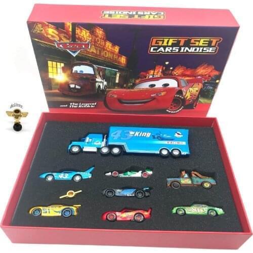 Disney Pixar3 metal 1:55 alloy car model toy gift box set Lightning McQueen and mater, sally, Raymond child boy gift