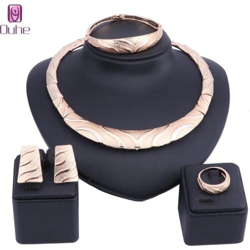 Fashion African Jewelry Set Customer New Design Nigerian Wedding Jewelry Dubai Gold Color Brand Jewelry Set Bridal Accessorize