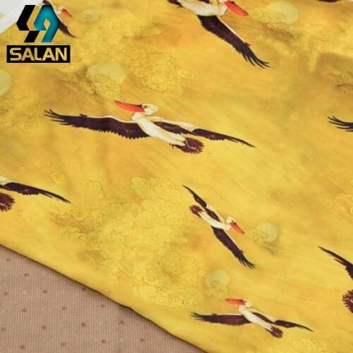 The new eagle silk imitation fragrant silk fabric Chinese wind cheongsam Han clothing hand mouth gold bag high-grade fabric fabr