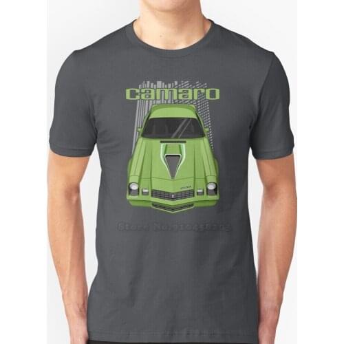 Camaro 2Nd Gen 77 - 81 - Green New Trend T-Shirt Men Summer High Quality Cotton T-Shirt Tops Chevrolet Chevy Camaro Ss Z28