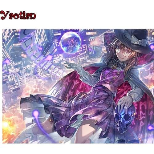 New Arrivals Diamond Embroidery Japanese Anime Pictures Rhinestones Full Square Diamond Painting Diamond Mosaic Kit Home Decor