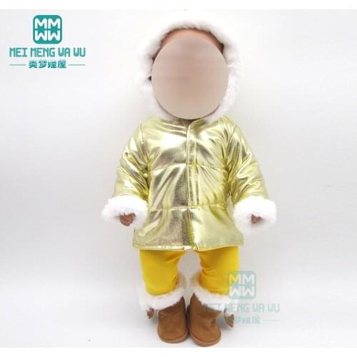 Clothes for doll fit 45cm baby new born doll accessories fashion cotton suit Rose, red, silver