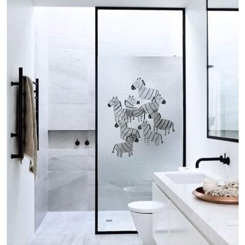 Custom Made Window Film Privacy Adhesive Film Wall Stickers Self-Adhesive Bathroom Decor Glue-free Vinyl Rural Decoration