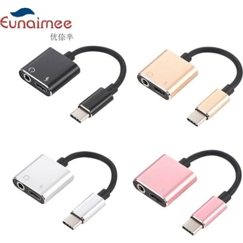 2 in1USB Type-C To 3.5mm Jack AUX Audio Headphone Earphone Adapter Charger Cable for Laptop Tablet Smart Phone Huawei Xiaomi