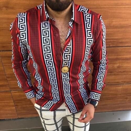 Fashion Streetwear Casual Loose Turn-down Collar Mens Shirts Vintage Printing Button Short Sleeve Tops 2021 Summer Men Clothing