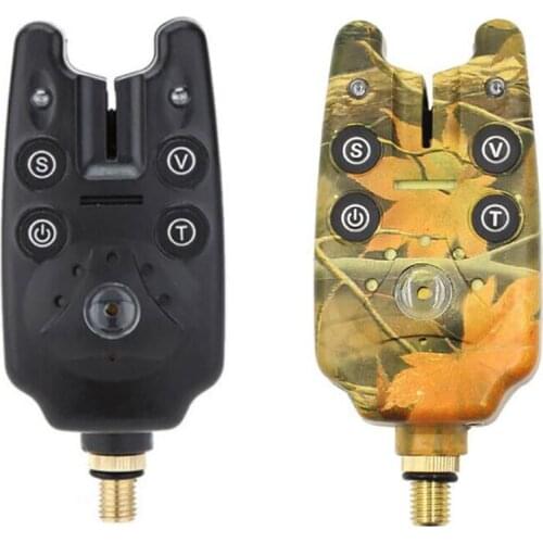 Fishing Bite Alarm Blue LED Light Fishing Fish Indicator Water Resistant Adjustable Tone Volume Sound Alert for Fishing Rod