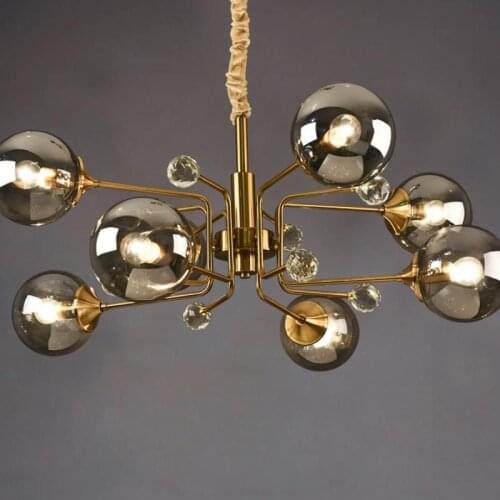 Nordic living room restaurant lamp simple modern creative personality magic bean molecule ball clothing store chandelier